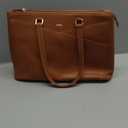 LOVEVOOK Laptop Bag for Women 15.6 Inch Tote Bags Waterproof Leather Briefcase Computer Women Business Office Work Bag, Dark Brown