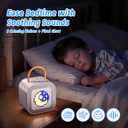 Kinglucky [New 2025 All-in-One Kids Audio Player, No Wi-Fi or Cards Needed, Built-in Stories, White Noise, Pixel Display, 2 Mics & Bluetooth, Screen for Toddlers & Girls (Gray-Orange)