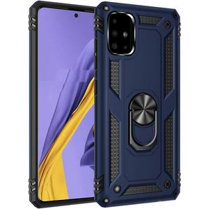 Military Grade Drop Impact for Samsung Galaxy A51 4G Case Galaxy M40S Case 360 Metal Rotating Ring Kickstand Holder Magnetic Car Mount Armor Heavy Duty Cover for Galaxy A51 4G Phone Case Blue