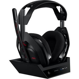 Logitech G Astro A50 Multi-Platform Wireless Gaming Headset + Base Station for PS5/Xbox/PC: PLAYSYNC Audio Switcher, <16bit/48kHz (Console), <24bit/48kHz (PC), 24hr Battery, 2.4GHz & BT - Black