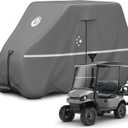 Waterproof Golf Cart Cover, Heavy Duty Marine Grade Fabric, Universal Fits for Most Brand 2/2+2/4+2 Passengers Yamaha, Honda, Club Car, EZGO Golf Cart