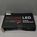 Scoreboard Electronic Digital Score Keeper with Remote Basketball Scoreboard Sports Score Ticker with Timer 24h Real Time for Football/Cornhole Hole/ping Pong/Table Tennis Dart Indoor&Outdoor Games (black)