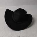 thuizen Classic Rolled Western Cowboy Hat (One Size, Black)