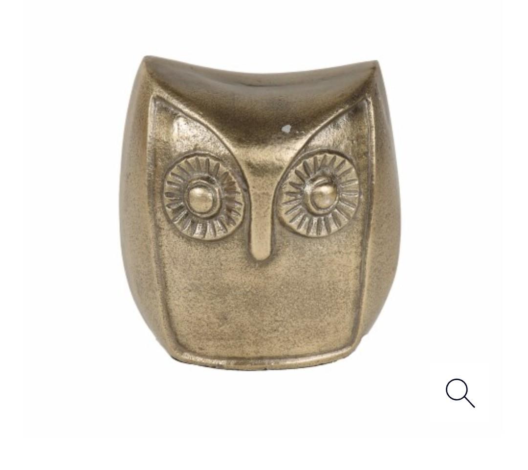 HD Designs Aluminum Owl - Gold 3.6 Inch