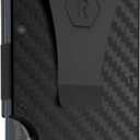 The Ridge Wallet for Men - Slim Minimalist Compact Wallet and Card Holder, RFID Protected Front Pocket Wallets for Men with Integrated Money Clip (Carbon Fiber 3K)