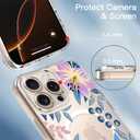 OOK Magnetic for iPhone 16 Pro Max Case Clear Pretty Flower Girls Women