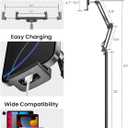 Tablet Floor Stand, 360-Degree Rotatable Metal Tablet Holder Stand, Adjustable Height and Angle iPad Stand, Universal Tablet Holder for iPad/Phone/Kindle/Tabs/E-Readers and all 4.7~12.9 Screen Devices