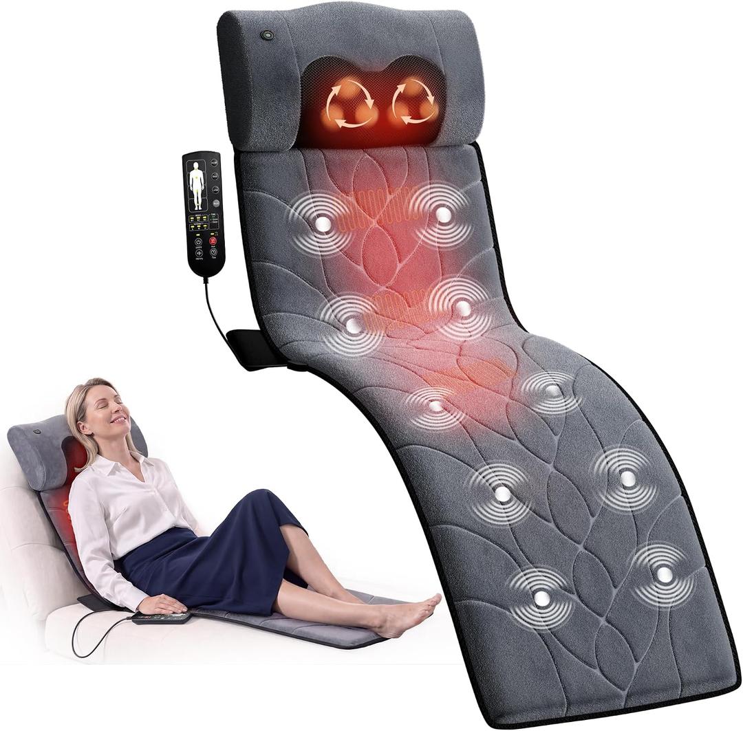 2026 Upgraded Full Body Massage Mat and Shiatsu Neck Massage Pillow