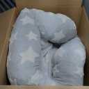 LE SURE Donut Large Dog Bed - XL Round Cat Beds Indoor Anti-Anxiety Calming Gift for Pets, Washable Cute Modern Beds with Jacquard Shaggy Plush & Anti Slip Bottom, 36 Inch, Christmas Grey