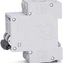 AC Miniature Circuit Breaker, 20 Amp 120V/240V 2 Pole DIN Rail Mount Circuit Breaker, Thermal Magnetic Trip, Solar AC Disconnect Switch MCB C20