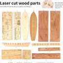GAWEGM Wooden Ship Model Building Kits for Adults - 1/96 Scale Harvey 1847 Model Ships Assembled with Metal Accessory, for Collection, Teaching Exhibition, Ship Model Hobby, Assemble Expert