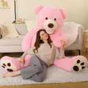 MorisMos Giant Teddy Bear Plush 6ft, Life Size Huge Pink Teddy Bears for Girlfriend, 6 Foot Large Big Stuffed Animal Gifts for Wife, Lover on Valentines, Anniversary, Birthday
