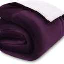 NANPIPER Baby Sherpa Blanket,Warm Toddler Throw Blanket,Soft Newborn Fleece Blanket for Winter (Purple,30x40 inches)