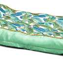 Big Joe Kona Hammock No Inflation Needed Pool Lounger with Headrest, Quick Draining Fabric, 4 feet Big (Tropical Palm Green)