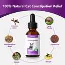Cat Constipation Relief, Liquid Drops Laxative for Felines,100% Pure Natural Gentle Herbal Supplement, Pets Stool Softener, Promote Digestive Health, Probiotic Gut & Immune Support
