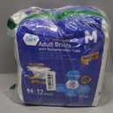 MED PRIDE Maximum Absorbency Adult Briefs for Incontinence with Refastenable Tabs - Ultra-Absorbent Adult Diapers for Men & Women- Bladder Control Unisex Disposable Underwear (Medium - Bag of 12)