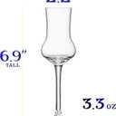 Crystal Limoncello Cordial Glasses | Set of 4 | Tall 3.3 oz Long Stemmed Spirit Glassware for Sipping Aromatic Liquor, After Dinner Drink, Aperitif, Digestive | Elegant Tulip Shaped Stemware