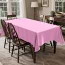 2 x CXPSINC Plastic Tablecloth 54" x 108"Disposable Tablecloth Rectangle Plastic Table Cover for 6 to 8 Foot Tables Indoor or Outdoor Parties Birthdays Christmas (Pink, 16 Pack)