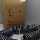 Coil Hose 75FT EVA Coil Garden Hose With 3/4'' Brass Connector Coiled Water Hose Lightweight And No Kink Includes 7 Patterns Spray Nozzle For Outdoors Lawn Watering Car Washing