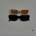 Allarallvr Rectangle Sunglasses for Women 90s Retro Trendy Y2K Classical Vintage Square Shades AR82037