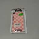 Compatible with iPhone 15 Case Cute Checkerboard Checkered Pattern Design Soft Slim TPU Phone Case Shockproof Full Camera Protection for Women Girls - Pink&Red