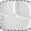 Ceramic Divided Porcelain Dinner Plate - 10 Inch, Breakfast, Lunch, Bowl, Portion Control, Salad - Kitchen Tableware