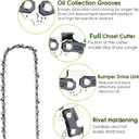 5 x Thten 14 inch Top Handle Saw Chain Compatible with ECHO CS-2511T,CS-280,CS-290,CS-300,CS-301,CS-302,CS-303T,CS-305,CS-310,CS-315,CS-330,CS-330T,CS-340,CS-341 0.050" Gauge 52DL 3/8" LP pitch 5 Pack