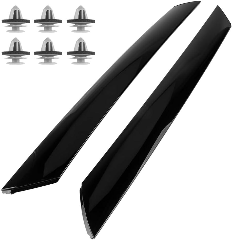 Front Left and Right Windshield A-Pillar Trim Panel Molding Garnish for Kia Soul 2010-2013 | Driver and Passenger Exterior Side Windshield Pillar Trim | Replaces 861702K500, 861702K000