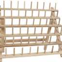 Threadart 60 Spool Cone Wood Thread Rack | Made of Hardwood, Sturdy, Freestanding or Wall Mount | Fits Mini-King Size Cones & Most Spools | For Sewing, Embroidery, Quilting, & Specialty Thread Storage