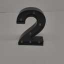 Light Up Black Alphabet Marquee Number Sign LED Marquee Number Lights Sign for Night Light Home Bar Christmas Lamp Birthday Party Wedding Decoration 2