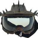 Steampunk Motorcycle Spiked & Padded Biker Goggles (Bronze)
