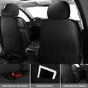 AOOG Leather Car Seat Covers Universal fit Most Sedans SUV Trucks (Front seat, Black)