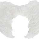 Halloween Party Costumes Angel Costume Easy to Put on and Adjust Feather Angel Wings Fairy Wings for Women (White / 60 * 45CM)