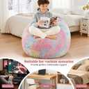 Rainbow Bean Bag Chair, Luxurious Floor Sofa with Memory Foam Filler, 32 Inches