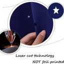 NICETOWN Kids Curtains, Navy Blue Romantic Star Curtains Thermal Insulated Blackout Curtains for Kids Teenagers Bedroom Small Window (W52 x L63, Set of 2)