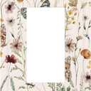 Boho Multicolor Flower Watercolor Floral Butterfly Decorative Outlet Covers 1 Gang Single Rocker Light Switch Cover Plate Wall Plates GFCI Faceplate for Bedroom Living Room Decor, Single Rocker / 5 X 3 IN