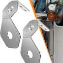 Watermelon Lights Mirror Turn Signal Mounting Bracket Angled Holder - Stainless Steel - 2PCS