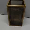 HD Designs Metal with Glass Large Candle Holder, 10 in