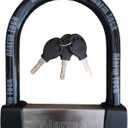 Heavy Duty Anti Theft Alarm U Lock for E-Bikes, Scooters, Motorcycles - 16mm Stainless Steel, 3 Keys, Weatherproof