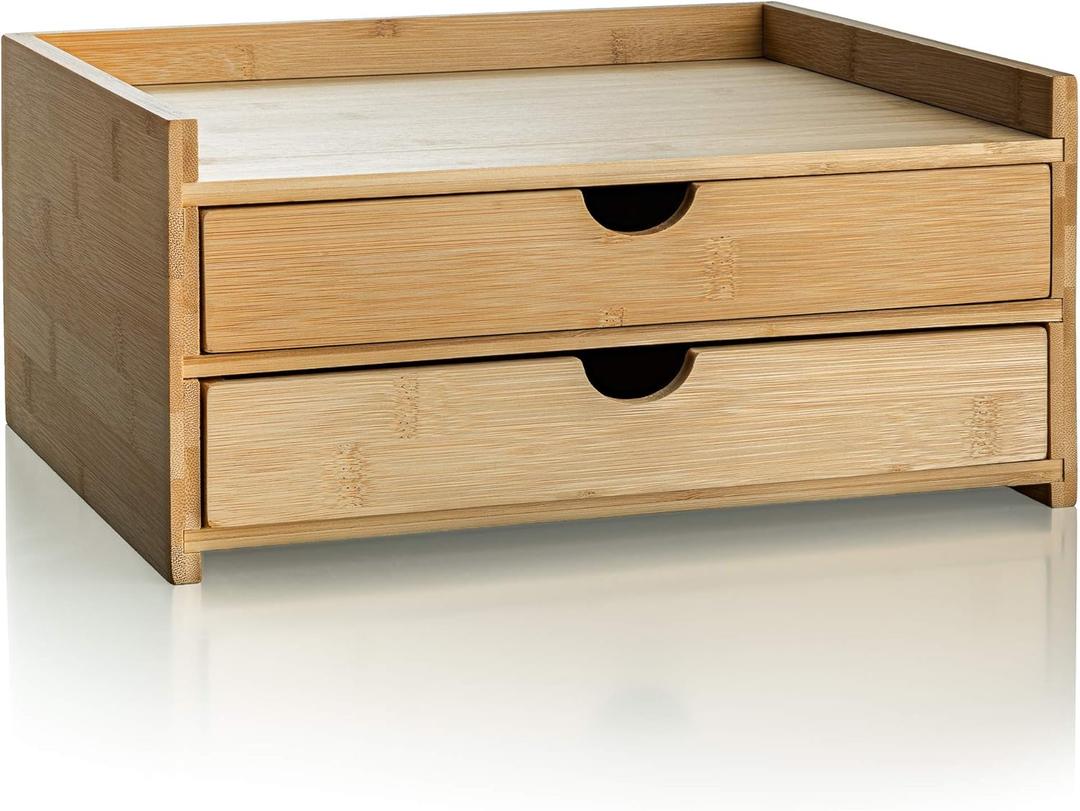Prosumer's Choice 2-Tier Desk Organizer with Dual Pull-Out Drawers for Countertop - Compact Desk Storage Solution for Documents, Paper and Other Supplies - Office Organization - Fully Assembled