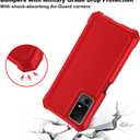Ailiber for Jitterbug Smart 4 Phone Case, TCL 505 Case with Screen Protector, Dual Layer Protection, Shockproof Corner TPU Bumper, Slim Silicone Rugged Cover - Red