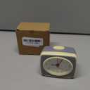 Alarm Clock Grey Small Silent Movement Vintage Classic Style Battery Powered Small Alarm Clock (Gray)