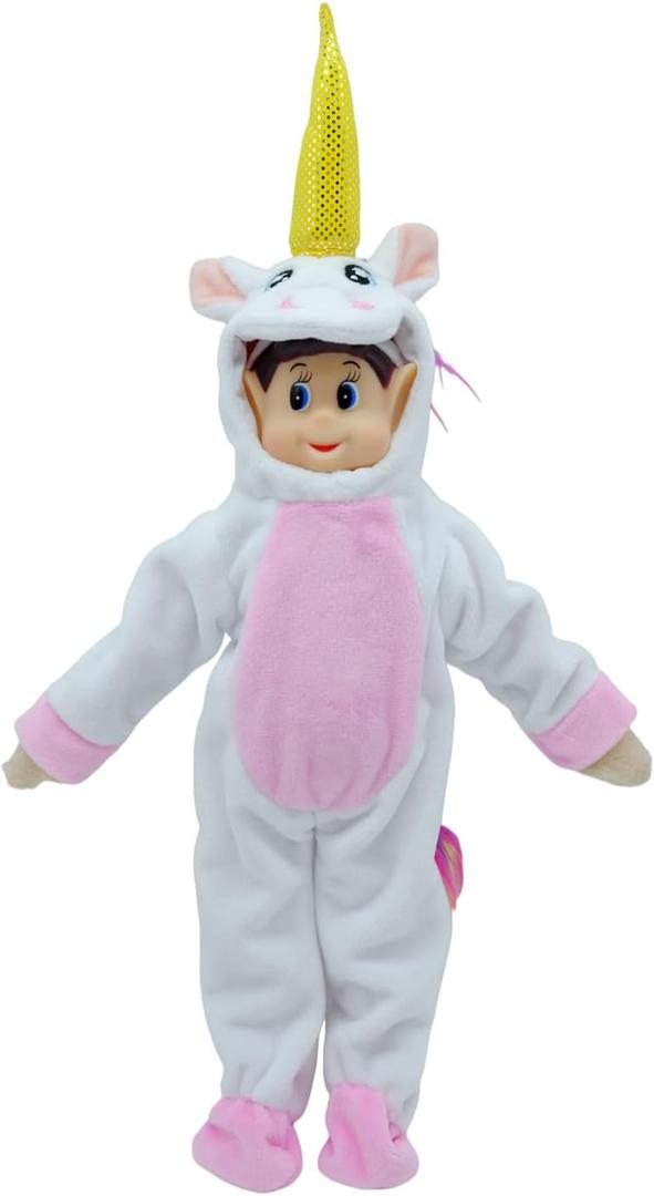 Christmas Elf Accessories Clothes,Unicorn Costume Couture Outfits, Doll is not Included. (White)