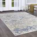 Home Dynamix Melrose Audrey Area Rug, 5x7, Ivory/Blue
