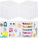 8Pcs Pegboard Wall Organizer Panels, White Pegboard Wall Mount for Craft Room, Garage, Kitchen, Living Room, Bathroom, and Study Room, Peg Boards for Walls Easy to Install
