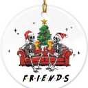 Friendship Gifts for Women Men 2025 | Ceramic Christmas Tree Ornaments, Birthday Funny Gifts for Friends Female, Coworkers, Bestie | Funny Christmas Ornament for Male