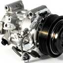 198310 Air Conditioner AC Compressor with Clutch Compatible with Toyota RAV4 2.5L L4 2013 2014 2015 2016 2017 2018 Replace CO29184C 8832042140 197310 8832042150