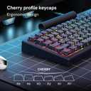 Dagaladoo Double Shot PBT Keyboard keycaps Set,Black Topographic,Shine Through Custom keycap,Side Printed keycaps dye sub,Cherry Profile keycap for TKL US Layout Mechanical Keyboard(134keys)