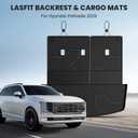 LASFIT Cargo Trunk Mat & Backrest Mats for Hyundai Palisade 2026 All Weather TPE Custom Fit Car Trunk Mats Cargo Liner & Seatback Mats Accessoires, Black