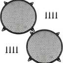 UBANU 12 Inch Speaker Grill Cover, 2 Pack ABS Mesh 12" Round Subwoofer Speaker Grills with Mounting Screws